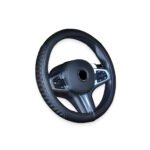 Black Stitched Steering Wheel Cover - Image 2