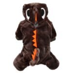 Charming Dinosaur-Themed Fleece Jumpsuit for Dogs, Warm Winter Apparel for Small Breeds - Image 4