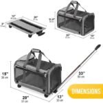 Mesh Dog Carrier with Wheels - Image 3