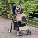 Lightweight Pet Stroller for Dogs & Cats with 360° Rotating Wheels - Image 6