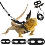 Adjustable Leather Bearded Dragon Harness & Leash Set with Wings - Image 2