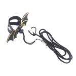 Adjustable Leather Bearded Dragon Harness & Leash Set with Wings