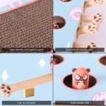 Multi-Hole Mice Puzzle Cat Toy with Scratcher & Grinder - Image 7