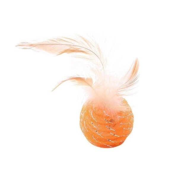 Interactive Feather & Foam Ball Cat Toy