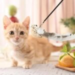 Chirpy Feather Bird Cat Teaser Toy with Bell - Interactive Kitten Play Wand - Image 6