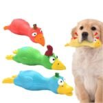 Colorful Latex Chicken Squeak Toy for Dogs and Cats
