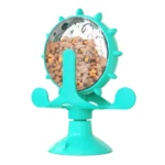 360° Rotating Cat Turntable Toy with Food Dispenser