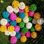 Multicolor Rattan Ball Chewing Toy for Birds and Small Pets - 10pcs Set - Image 2