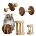 Natural Wooden Molar & Play Toys for Small Pets - 2 Piece Set - Image 7