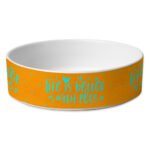 Life Is Better With Pets Pet Bowl - Kawaii Dog Bowl - Printed Pet Food Bowl