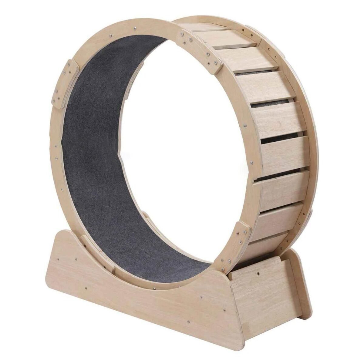Wooden Round Cat Exercise Wheel All-Natural & Stylish - Image 1