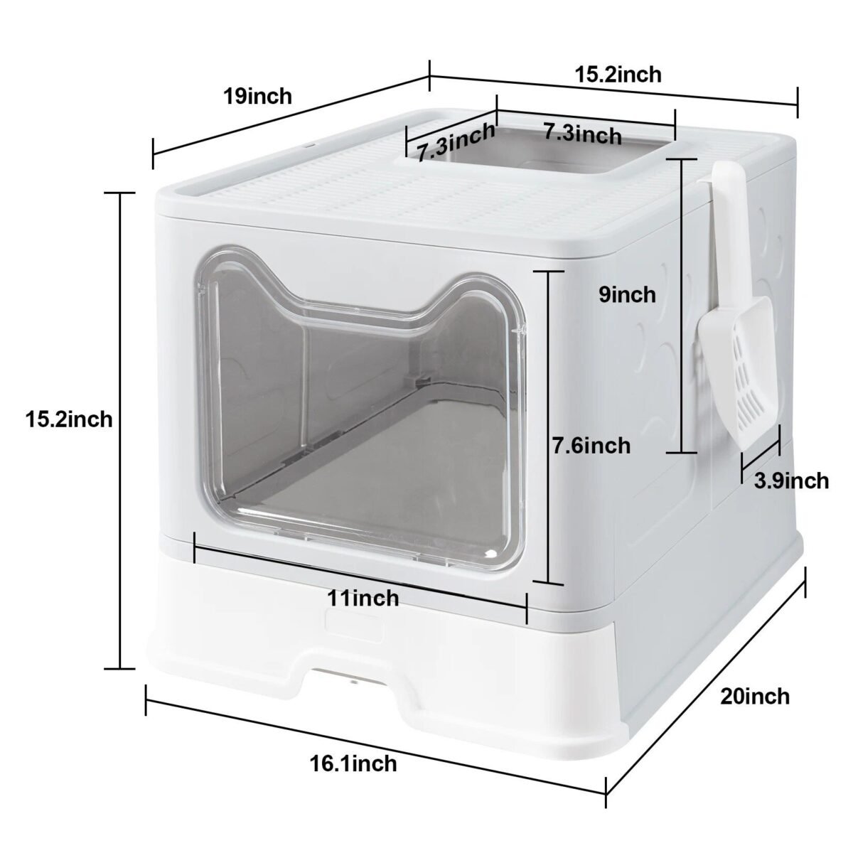 Cat Litter Box with Lid - Image 3