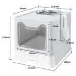 Cat Litter Box with Lid - Image 3
