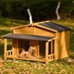 47.2" Spacious Wooden Dog House with Porch - Image 6