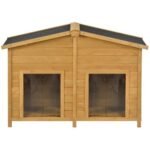 47.2" Spacious Wooden Dog House with Porch - Image 3