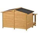 47.2" Spacious Wooden Dog House with Porch - Image 4