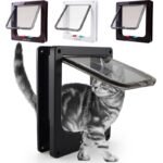 Versatile 4-Way Locking Pet Flap Door - ABS Plastic Cat & Dog Entry System