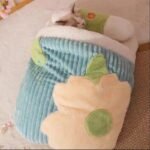 Cozy Sakura Cat & Small Dog Sleeping Bag with Soft Pillow - Image 5