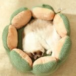Cozy Petal-Themed Cotton Nest Bed for Cats and Small Dogs - Image 2