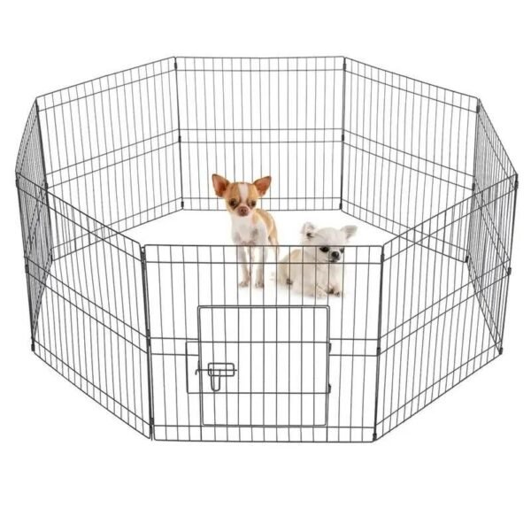 Versatile 8-Panel Metal Pet Playpen - Ideal for Small Animals