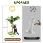 Green Leafy Cat Scratching Post with Sisal Rope and Playful Balls - Image 6