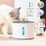 2.4L Stainless Steel LED Cat & Dog Water Fountain with Auto Power Off - Image 5