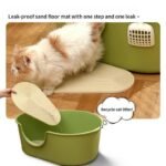 Spacious Semi-Enclosed Cat Litter Box - Image 5