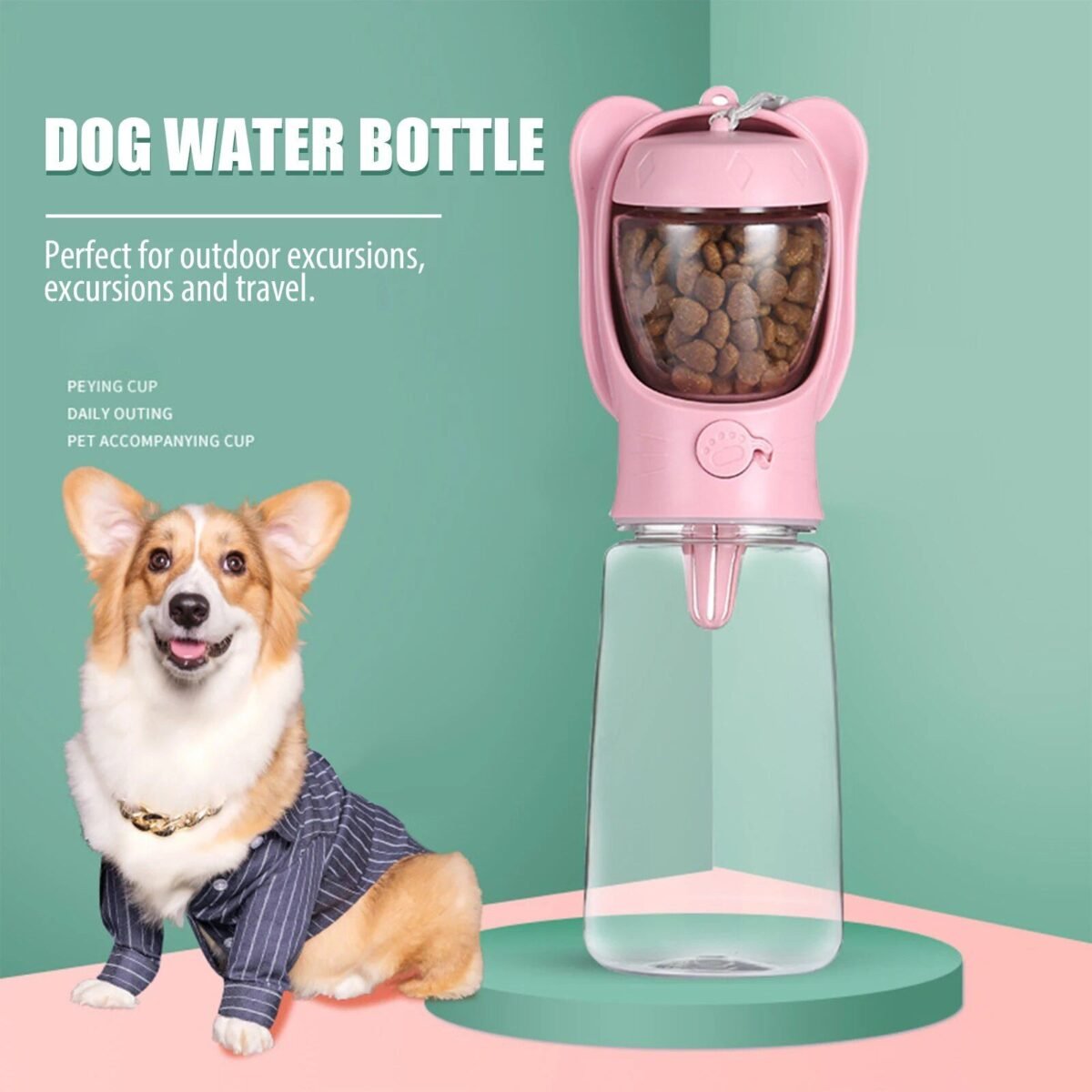 20402-455622.jpg Portable Multifunction Dog Water Bottle with Integrated Bowl - Image 4