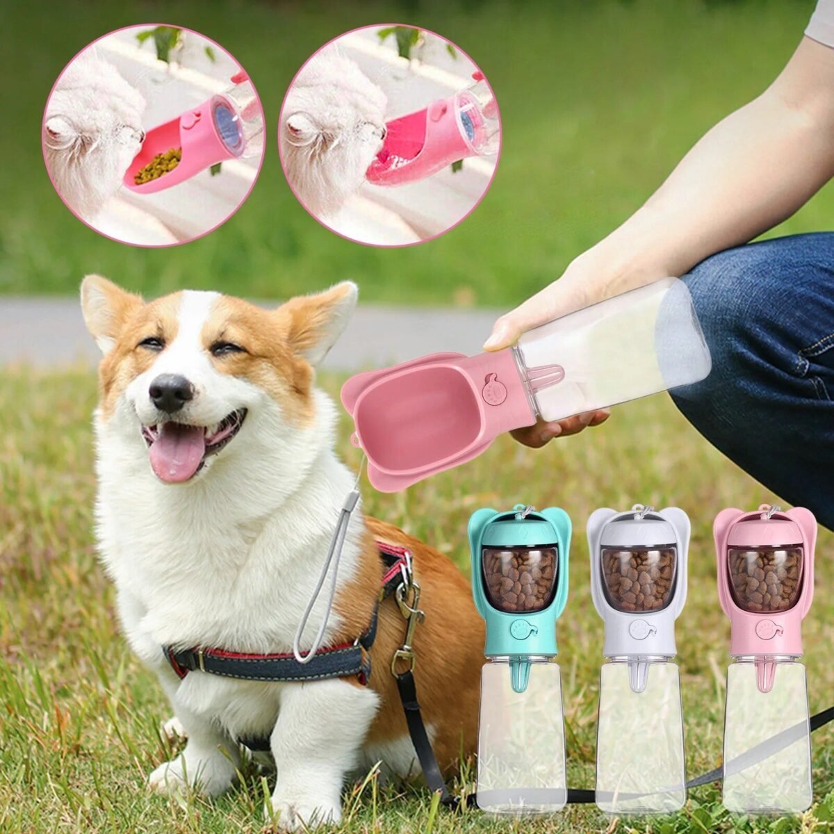 20402-b6e471.jpg Portable Multifunction Dog Water Bottle with Integrated Bowl - Image 3