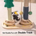 Multi-functional Cat Scratch Post with 3-Tier Track - Image 5