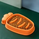 Carrot Design Anti-Choke Slow Feeder Bowl for Cats and Dogs - Image 3