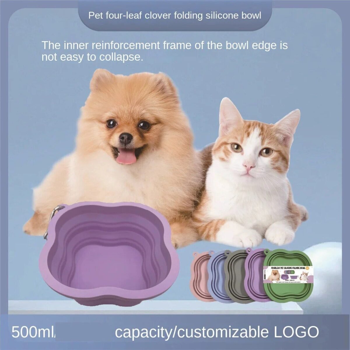 Portable 500ML Silicone Pet Bowl - Image 4