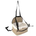 Luxury Portable Pet Booster Car Seat with Safety Leash and Storage Compartment