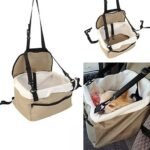 Luxury Portable Pet Booster Car Seat with Safety Leash and Storage Compartment - Image 5