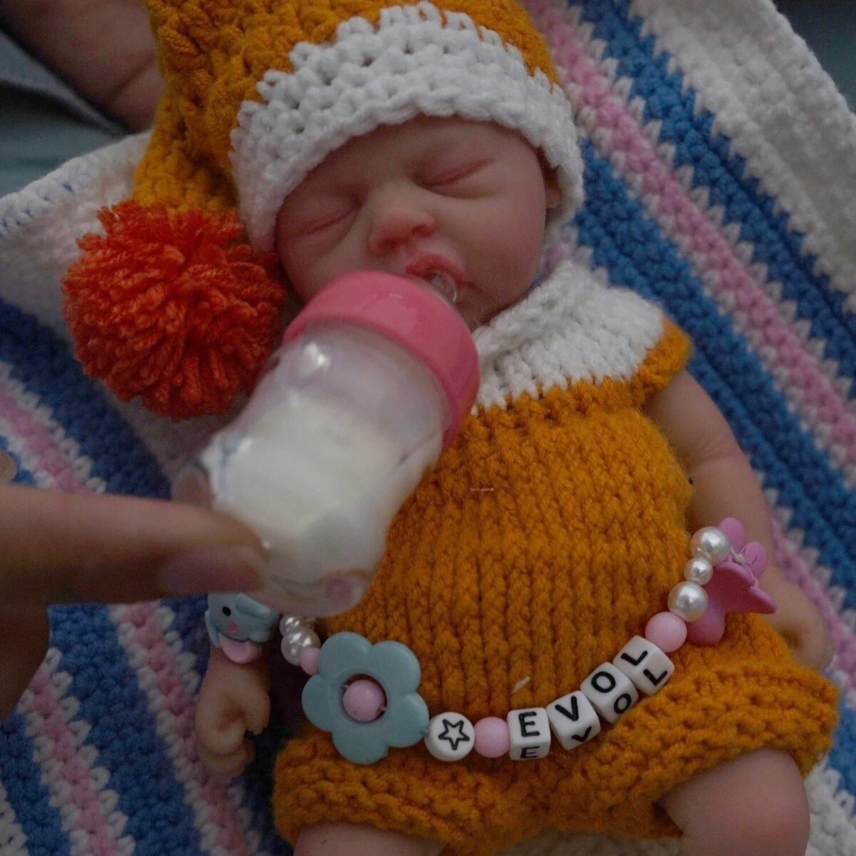 21384-44bbf0.jpg 7" Micro Preemie Lifelike Silicone Baby Dolls - "Sarah" and "Theo" - Realistic Mini Newborn Dolls for Children - Image 2
