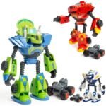 Transforming Monster Machines Toy Cars - Deformable Action Figure Robots for Kids - Image 2