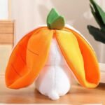Charming Strawberry Carrot Rabbit Plush Toy - Transformable Fruit to Bunny Stuffed Doll - Image 3