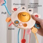 Montessori Sensory Pull-String Crab: Educational Activity Toy for Babies 0-3 Years - Image 4