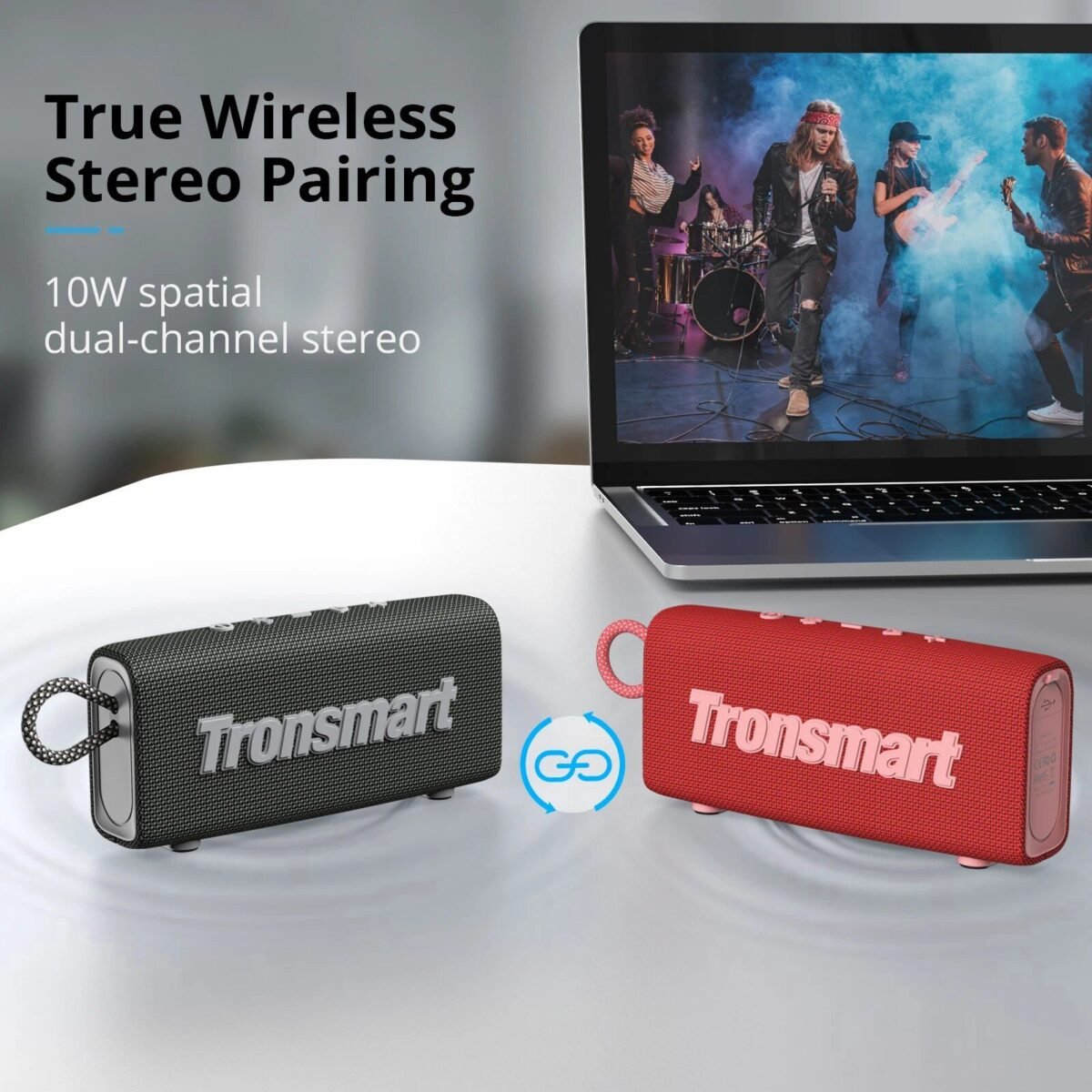 Portable Bluetooth 5.3 Dual-Driver Speaker with IPX7 Waterproof & True Wireless Stereo - Image 6