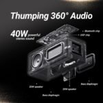 Portable Bluetooth 5.3 Speaker: 40W 360° Stereo Sound, IPX7 Waterproof with 30H Playtime & USB Connectivity - Image 4