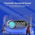 Wireless Bluetooth Speaker with LED Mirror Digital Alarm Clock & RGB Display - Image 7