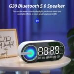 Wireless Bluetooth Speaker with LED Mirror Digital Alarm Clock & RGB Display - Image 4