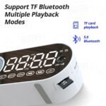 Wireless Bluetooth Speaker with LED Mirror Digital Alarm Clock & RGB Display - Image 6