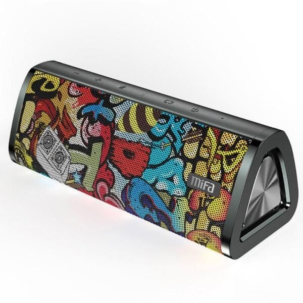 Portable 360° Stereo Bluetooth 5.0 Speaker with 24-Hour Playtime, IPX7 Waterproof & Unique Graffiti Art