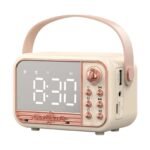 Retro-Style Portable HiFi Wireless Speaker with Alarm Clock and Stereo Sound - Image 2