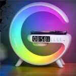 Mini Multifunction Wireless Charger with Speaker and RGB Night Light - Fast Charging Stand for All Qi-Enabled Devices