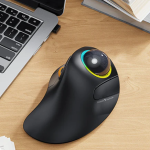 Wireless Bluetooth Ergonomic Trackball Mouse with RGB Backlight