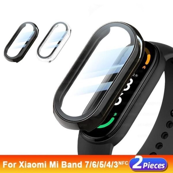 2-in-1 3D Full-Cover Screen Protector & Hard Case for Smart Bracelets