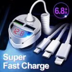 3.0 Quick Car Charger with 3-in-1 Universal USB Cable for Major Smartphone Models - Image 3