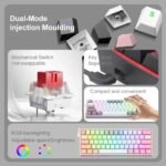 61-Key RGB Mini Mechanical Gaming Wired Keyboard with Detachable Cable - Image 3